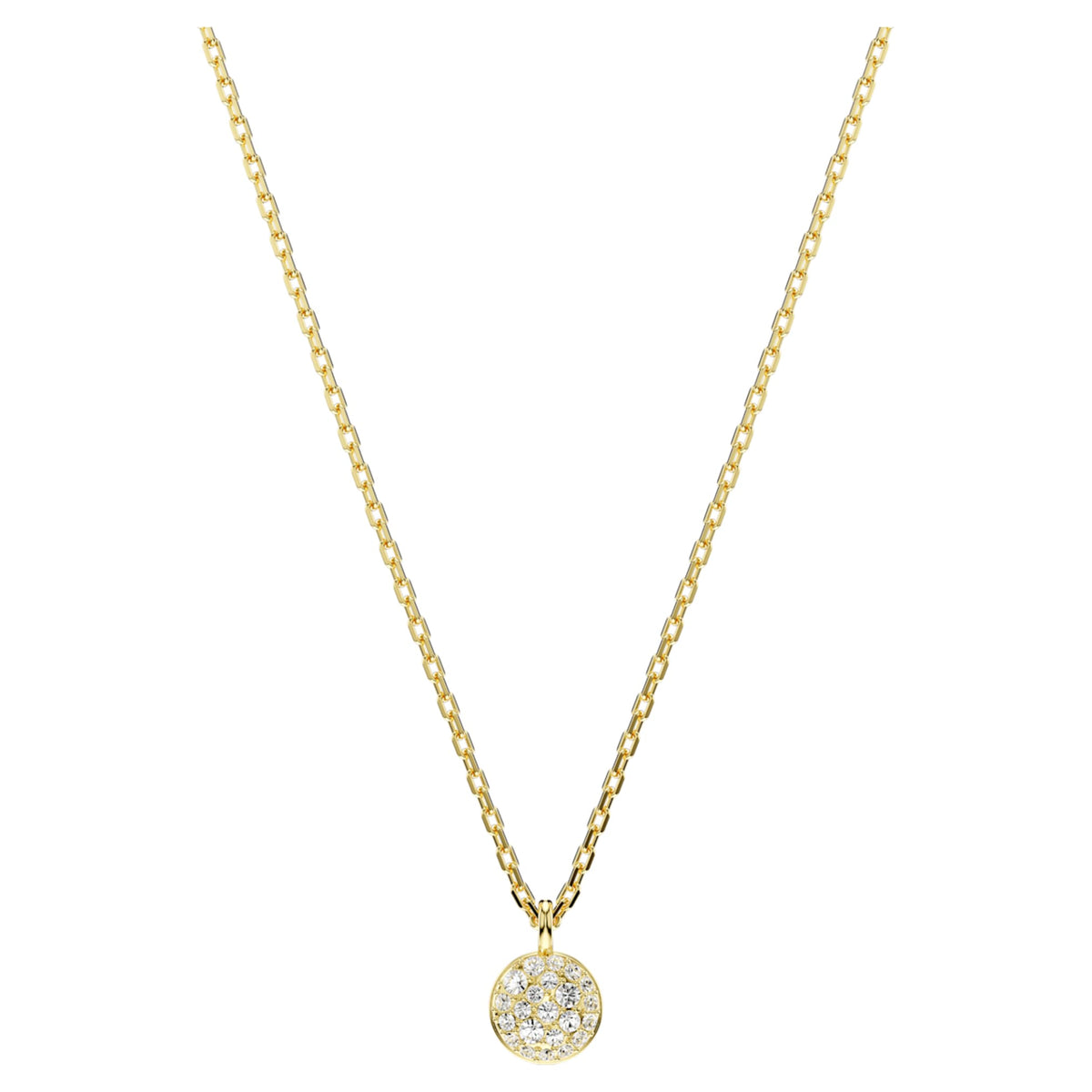 Swarovski Sublima layered pendant White, 18K gold finish
