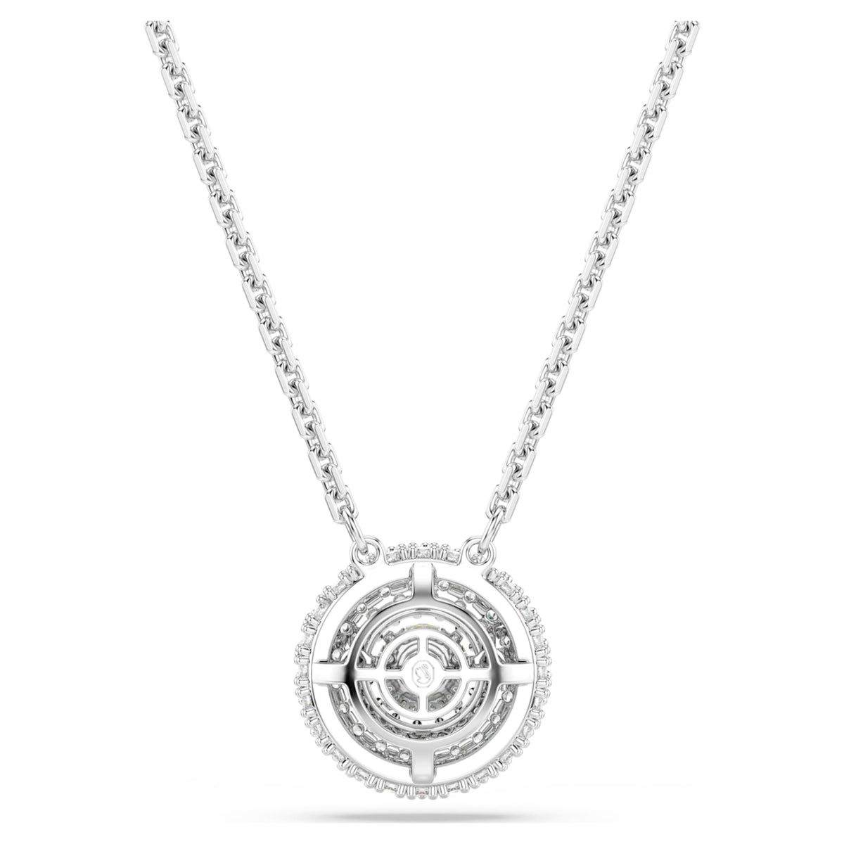 Swarovski Sublima pendant Round cut, White, Rhodium plated