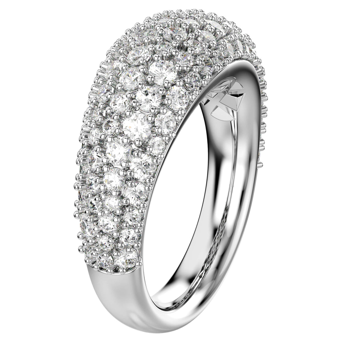 Swarovski Sublima ring White, Rhodium plated