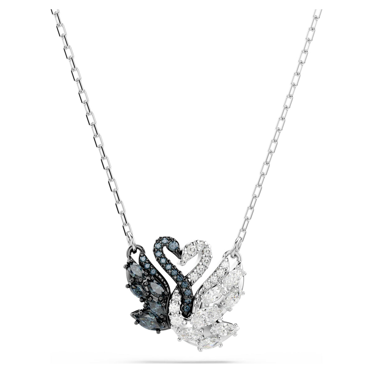 Swarovski Swan pendant Swan, Black, Mixed metal finish