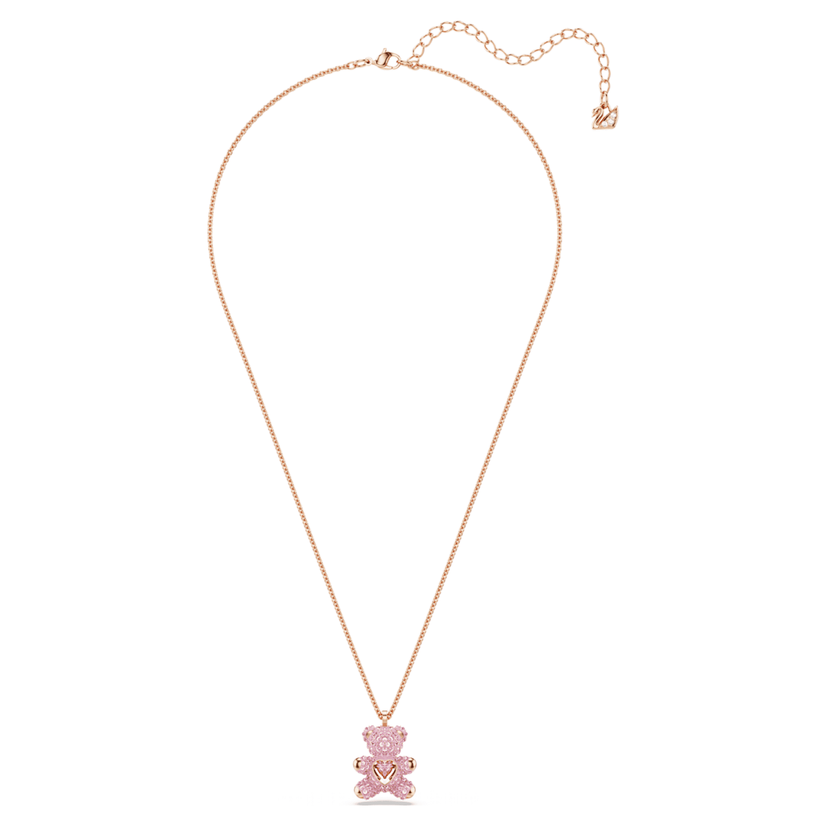 Swarovski Teddy pendant Bear, Pink, 18K rose gold finish