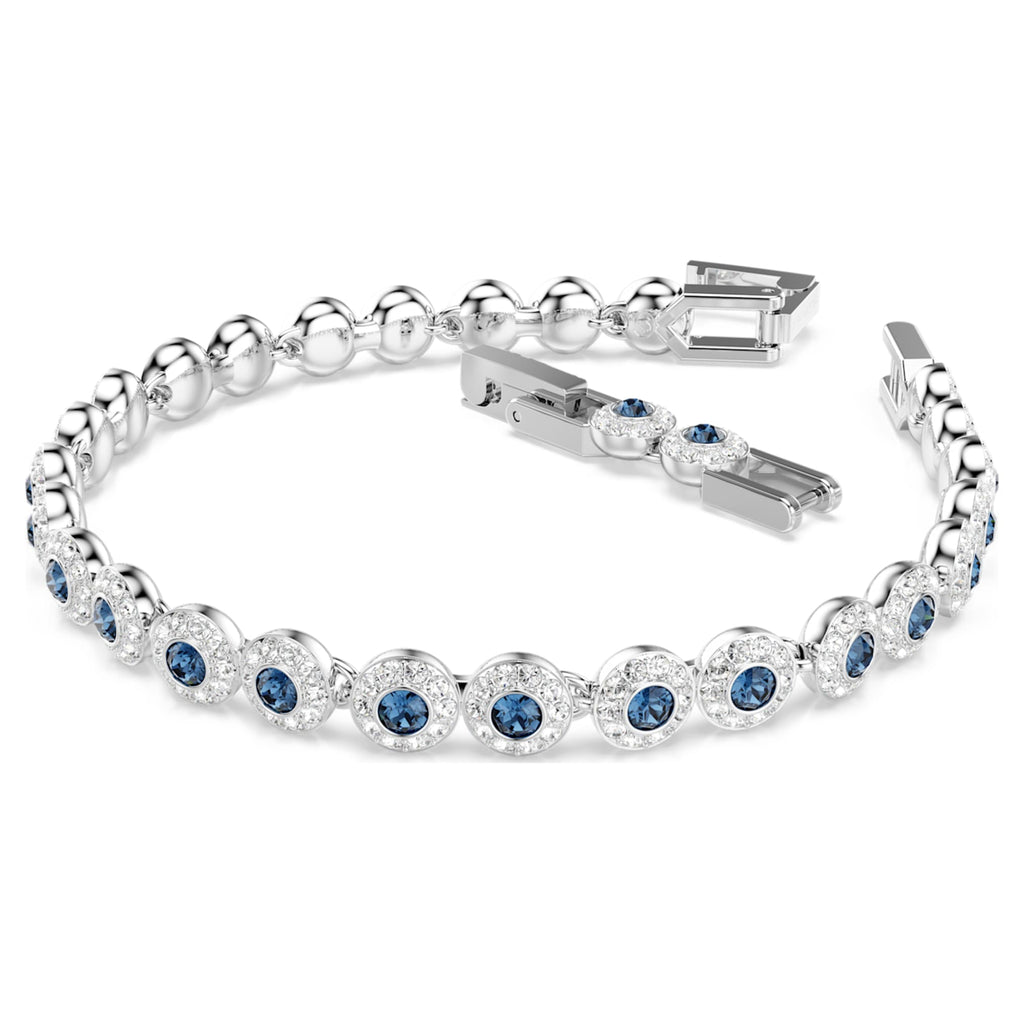 Swarovski Una Angelic bracelet with blue round-cut accents and rhodium plating