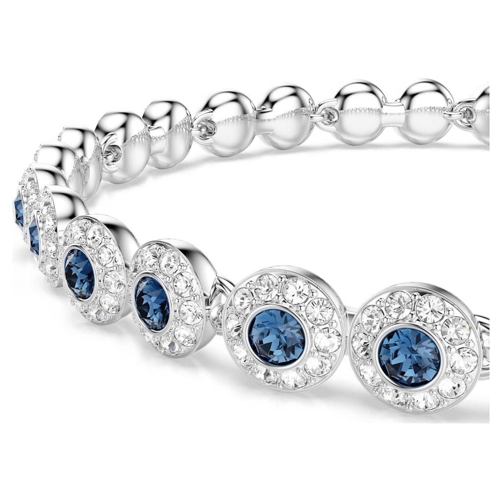Swarovski Una Angelic bracelet with blue round-cut accents and rhodium plating