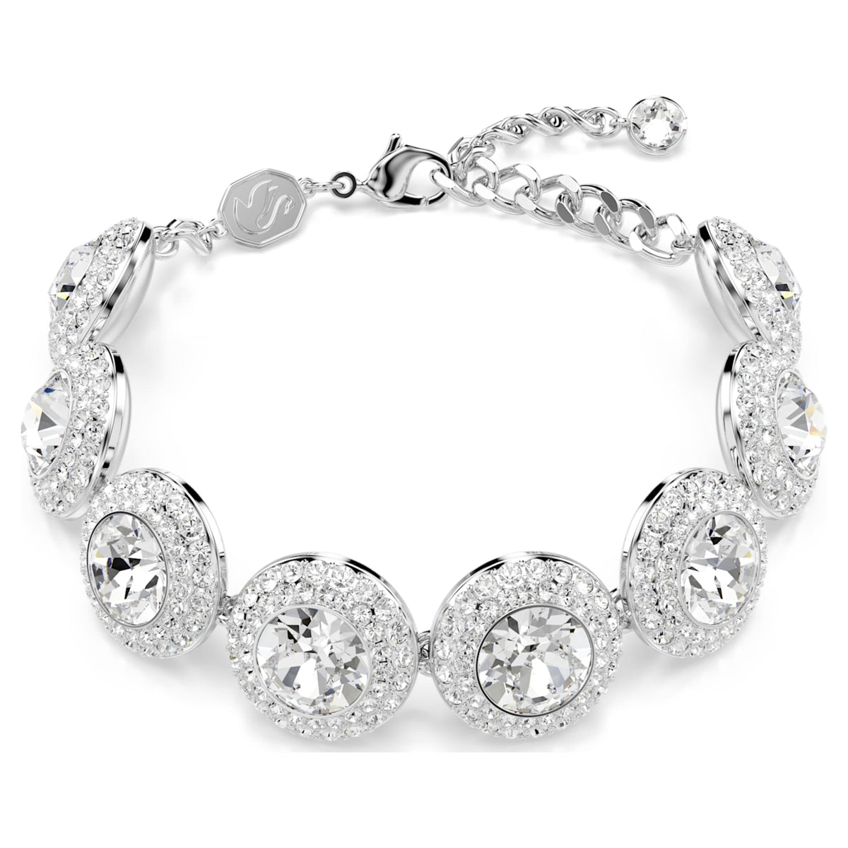 Swarovski Una Angelic bracelet White, Rhodium plated
