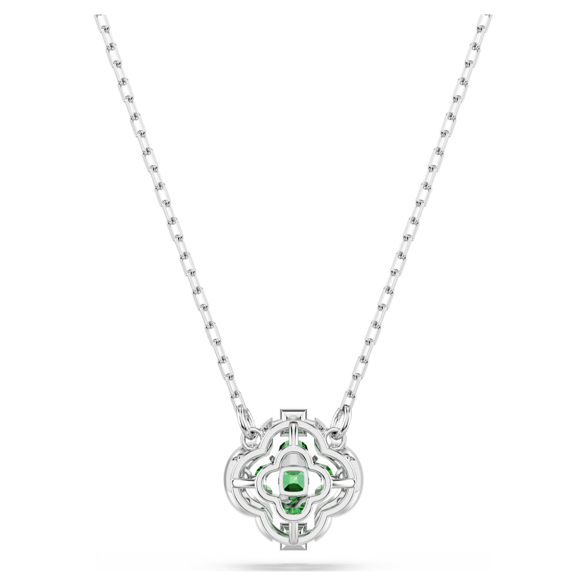 Swarovski Una Angelic pendant Mixed cuts, Green, Rhodium plated