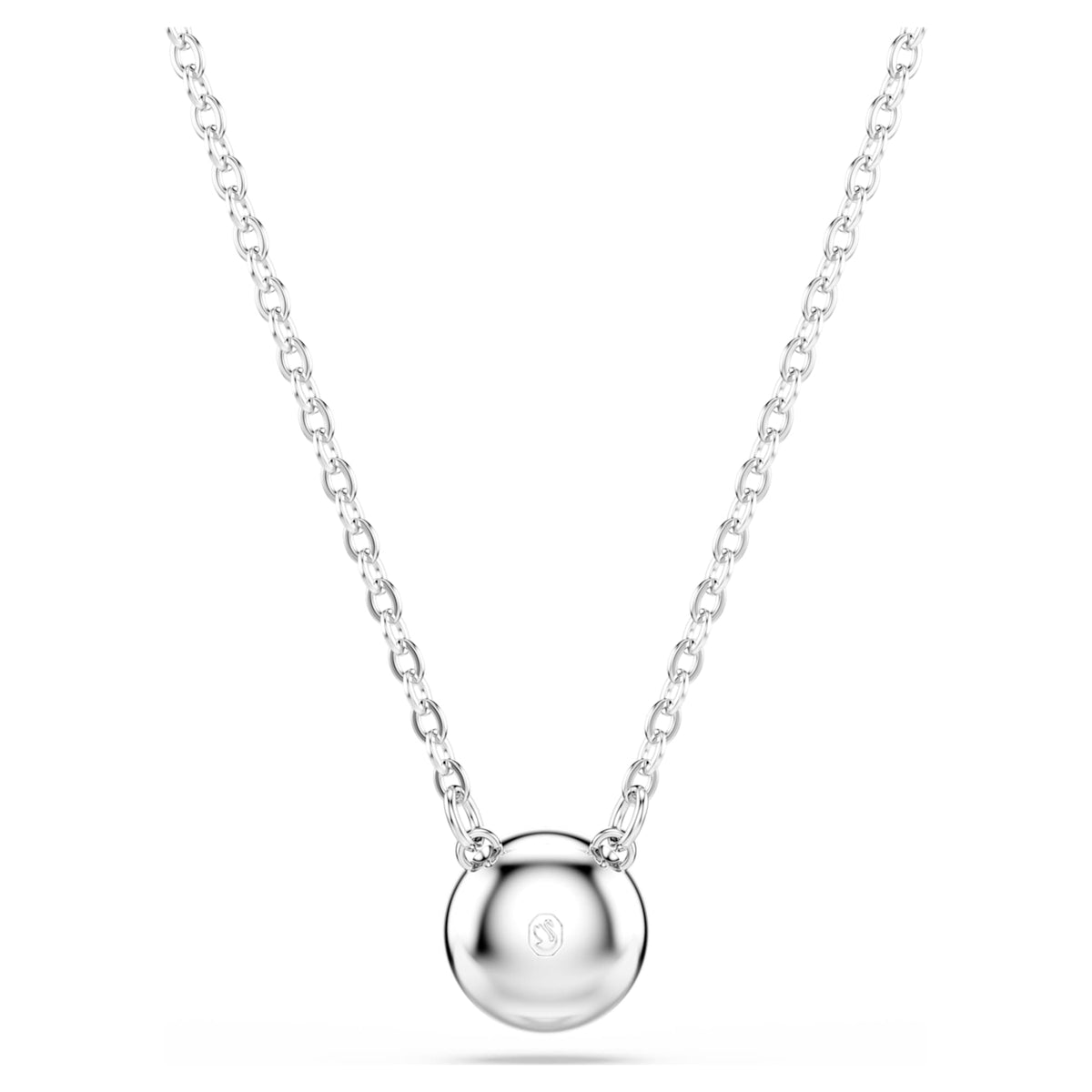 Swarovski Una Angelic pendant Round cut, Green, Rhodium plated