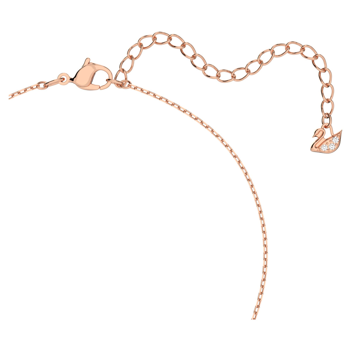 Swarovski Una set featuring a clover motif with pink mixed-cut accents and an 18K rose gold finish