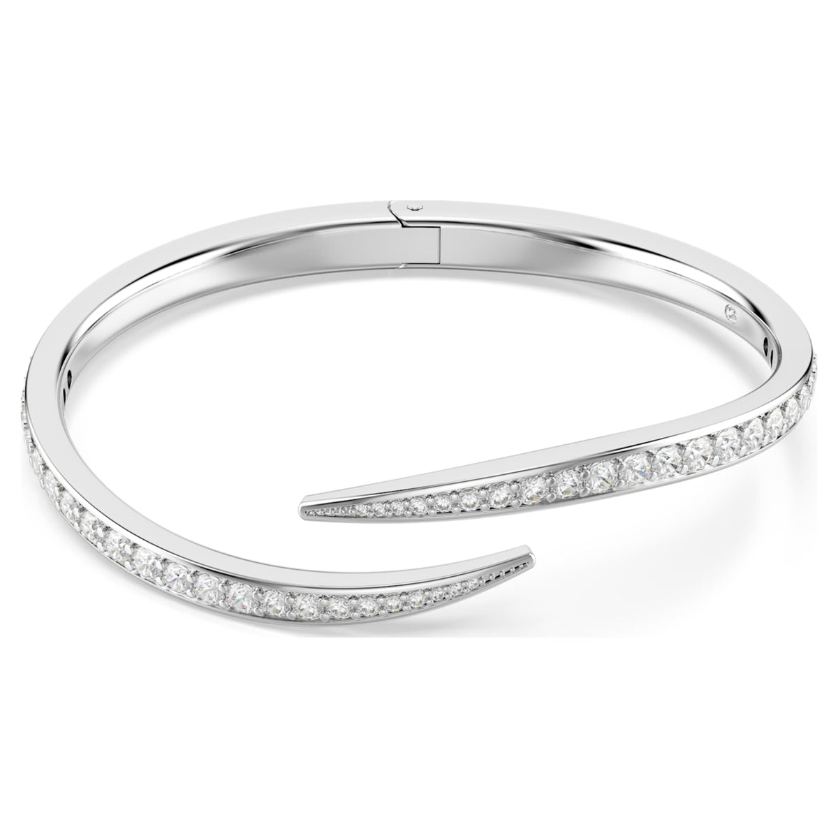 Swarovski Vienna bangle Round cut, Swan, White, Rhodium plated
