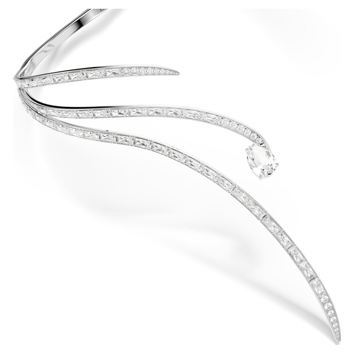 Swarovski Vienna necklace Mixed cuts, White, Rhodium plated