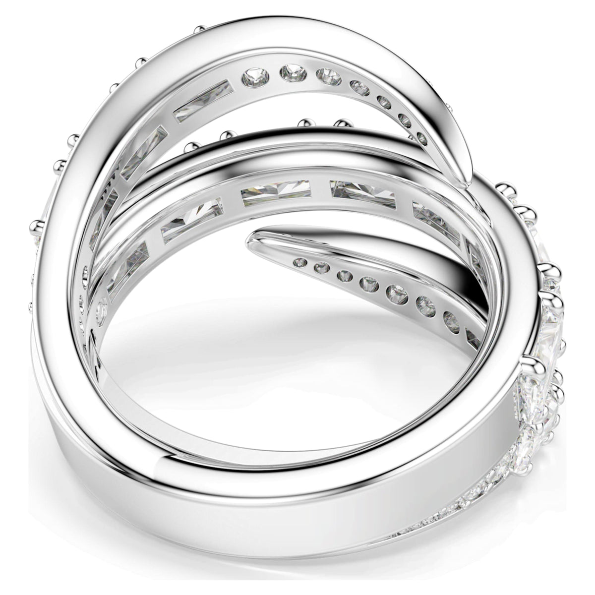 Swarovski Vienna ring Mixed cuts, Swan, White, Rhodium plated